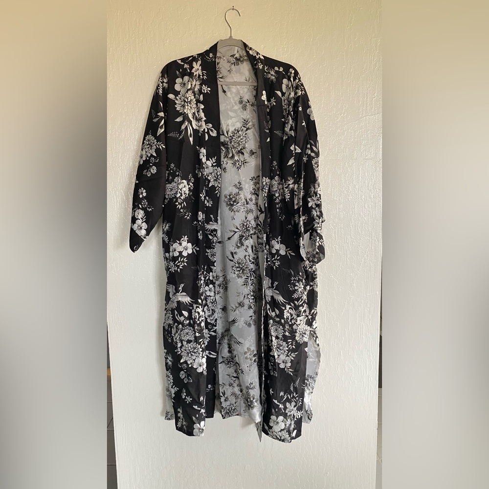Johnny Was silk Maxi Dress and matching tunic reversible - Picture 5 of 7